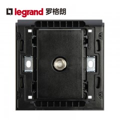 罗格朗 黑色有线电视插座面板闭路插座有线插座 电视机插座面板