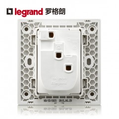 罗格朗 16a带开关面板插座空调大功率家用电热水器一开三孔16安