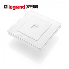 罗格朗 开关插座面板逸典冰莹白网线插座网络插座电脑宽带插座