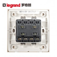 罗格朗 四开单控开关面板86型4开单控面板四位单控开关插座面板
