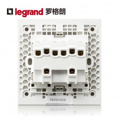 罗格朗 四开单控4开四联单控面板家用四位电灯开关品牌插座