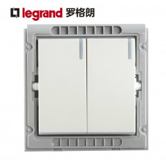 罗格朗 家用二开多控 双开三控二位三联多联 中途中间开关面板
