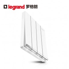 罗格朗 四开单控带LED灯4开四联单控面板家用四位电灯开关插座