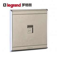 罗格朗 86型金色千兆电脑插座 尚韵a9超6类网络网线插座面板接口