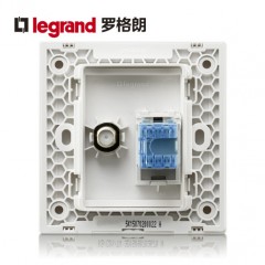 罗格朗 超6类千兆电脑六类网络网线宽带插座面板+有线电视线二合一