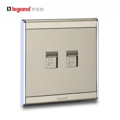 罗格朗 尚韵双口6类千兆电脑面板 二位超六类网络网口插座接口网线