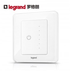 罗格朗 220V可调光开关面板触控无极灯光调节亮度调控开关 HEB34/2/3D-C2