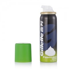 吉列 刮胡泡清新柠檬型50g 男士剃须泡沫膏泡沫丰富