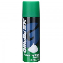 吉列 剃须泡沫酷爽薄荷210g两瓶 清凉润滑手动刮胡膏