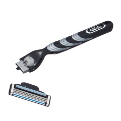 吉列 锋速3手动剃须刀架含2刀片 峰速3男士干净三层刀头刮胡刀