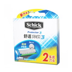 Schick/舒适 捍将3手动剃须刀+7刀片 protector3钻石悍将三层刮胡刀架