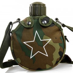 国产 不锈钢10式水壶07便携大容量户外行水壶