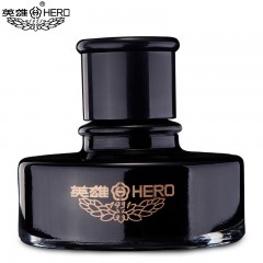 英雄 墨水60ML非碳素钢笔水纯黑不堵笔商务成人学生用9001