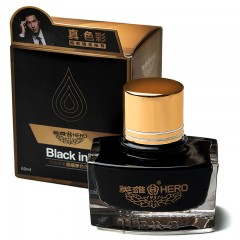 英雄 墨水9003非碳素不堵笔黑色商务成人学生钢笔墨水60ml