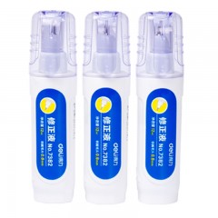 得力 涂改液批发大容量修正液12ml无多功能钢头毒痕修改液快干白色改正液单支图改液可爱学生用消字灵不可擦