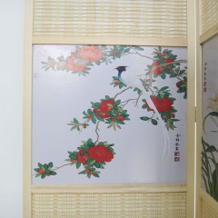 国产 竹木办公室屏风隔断玄关门餐厅酒店屏风简易移动折屏日式屏风隔断180*50cm/扇