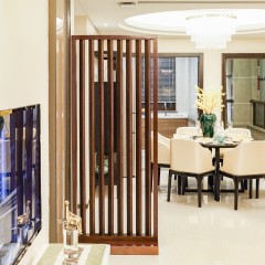 国产 屏风隔断座屏实木现代时尚北欧日式移动屏风玄关客厅背景墙定制
