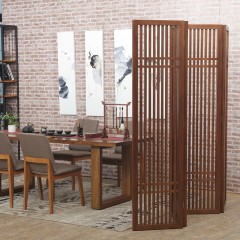 国产 实木屏风仿古屏风隔断可移动客厅屏风酒店会所办公室屏风折屏200*50cm/扇