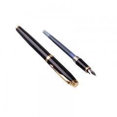 Parker/派克 im钢笔纯黑丽雅金夹墨水笔墨囊款 商务办公送礼签字笔