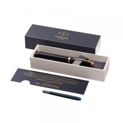 Parker/派克 im钢笔纯黑丽雅金夹墨水笔墨囊款 商务办公送礼签字笔