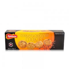 Kjeldsens/丹麦蓝罐 加仑子朱古力曲奇90g 进口小吃零食饼干休闲食品