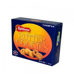 Kjeldsens/丹麦蓝罐 加仑子曲奇饼干原味125g办公室进口休闲零食品