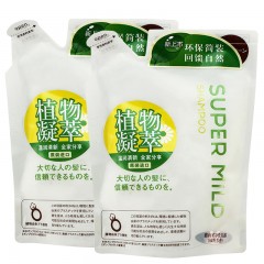 资生堂 惠润柔净洗发露绿野芳香替换装400ml*2袋洗发水