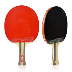 红双喜 3星乒乓球拍直拍A3002 双面反胶横拍 正胶5层木底板