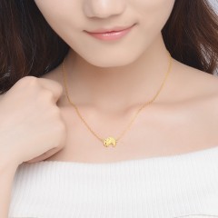中国黄金  黄金项链足金 吉祥小象套链金项链女O字链新款首饰6.08g