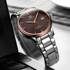 天王表 男士钢带手表 自动机械防水时尚男表GS51002