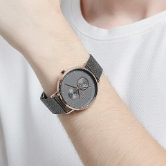 聚利时  潮流商务多功能男表石英表钢带日历学生手表男石英JAH-105