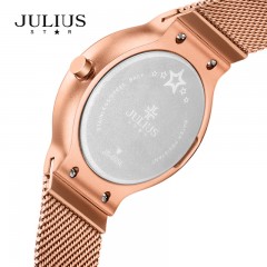 聚利时  手表明星系列韩版简约时尚日历防水石英情侣钢带表JS-009