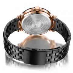 聚利时  新款男表多功能星期日历月相夜光大表盘钢带手表JAH-102