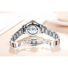 冠琴  手表女士机械表新款手表全自动镂空防水时尚镶钻女表