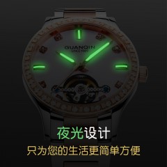 冠琴  手表女士机械表新款手表全自动镂空防水时尚镶钻女表