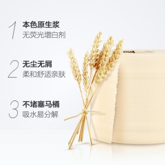 泉林本色  有芯卷筒纸不漂白无添加大克重180g三卷组合装