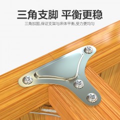 国产 竹床折叠床单人1.2米成人家用1.5米双人实木全竹子床午休午睡凉床