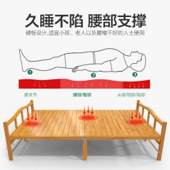 国产 竹床折叠床单人1.2米成人家用1.5米双人实木全竹子床午休午睡凉床