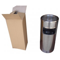 国产 室内酒店垃圾桶电梯口走廊转角带烟灰桶 镀锌铁皮胆5709