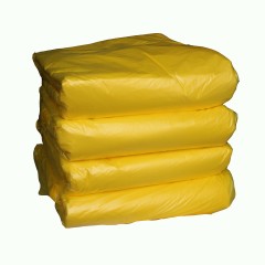 国产 黄色 平口240L升环卫加厚垃圾袋大号120L塑料袋80升100L环卫袋NX-H01