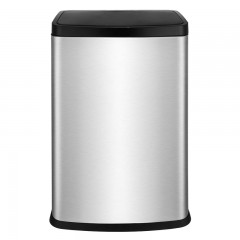 国产 大容量 创意智能自动感应垃圾桶家用电动不锈钢带盖客厅大号商用6658N
