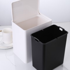 国产 北欧按压式垃圾桶家用客厅卧室卫生间厕所带盖大号纸篓塑料 YH-7098