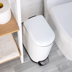 国产 长方形垃圾桶带盖卫生间窄创意不锈钢脚踏家用欧式厨房客厅 MT4001