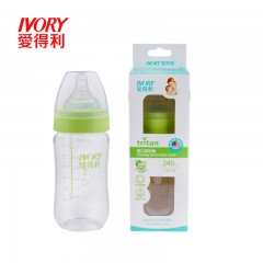 爱得利 宝宝奶瓶Tritan特丽透奶瓶240mL宽口径塑料无把柄AA-122