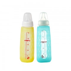 贝亲  标准口径玻璃奶瓶安心组合240ml-黄AA118/蓝AA119