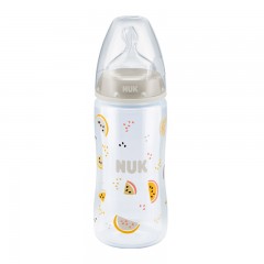 NUK 宽口PP彩色奶瓶300ml 带硅胶奶嘴1号中圆孔奶嘴