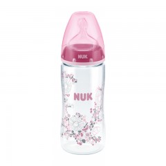 NUK 奶瓶NUK宽口PA彩色奶瓶300ml带成长型6-18个月硅胶中圆孔奶嘴