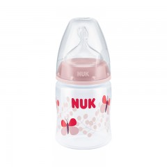 NUK 宽口PP彩色奶瓶150ml带硅胶1号中圆孔奶嘴pp奶瓶