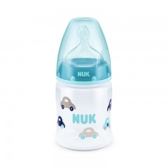 NUK 宽口PP彩色奶瓶150ml带硅胶1号中圆孔奶嘴pp奶瓶