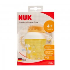 NUK 奶瓶NUK双柄透明学习奶瓶200ml配1号硅胶奶嘴 4个月以上宝宝